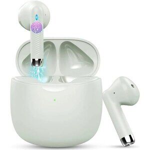 Wireless Bluetooth Earbuds Stereo Bass Noise Cancelling Mic IP7 Sports Green